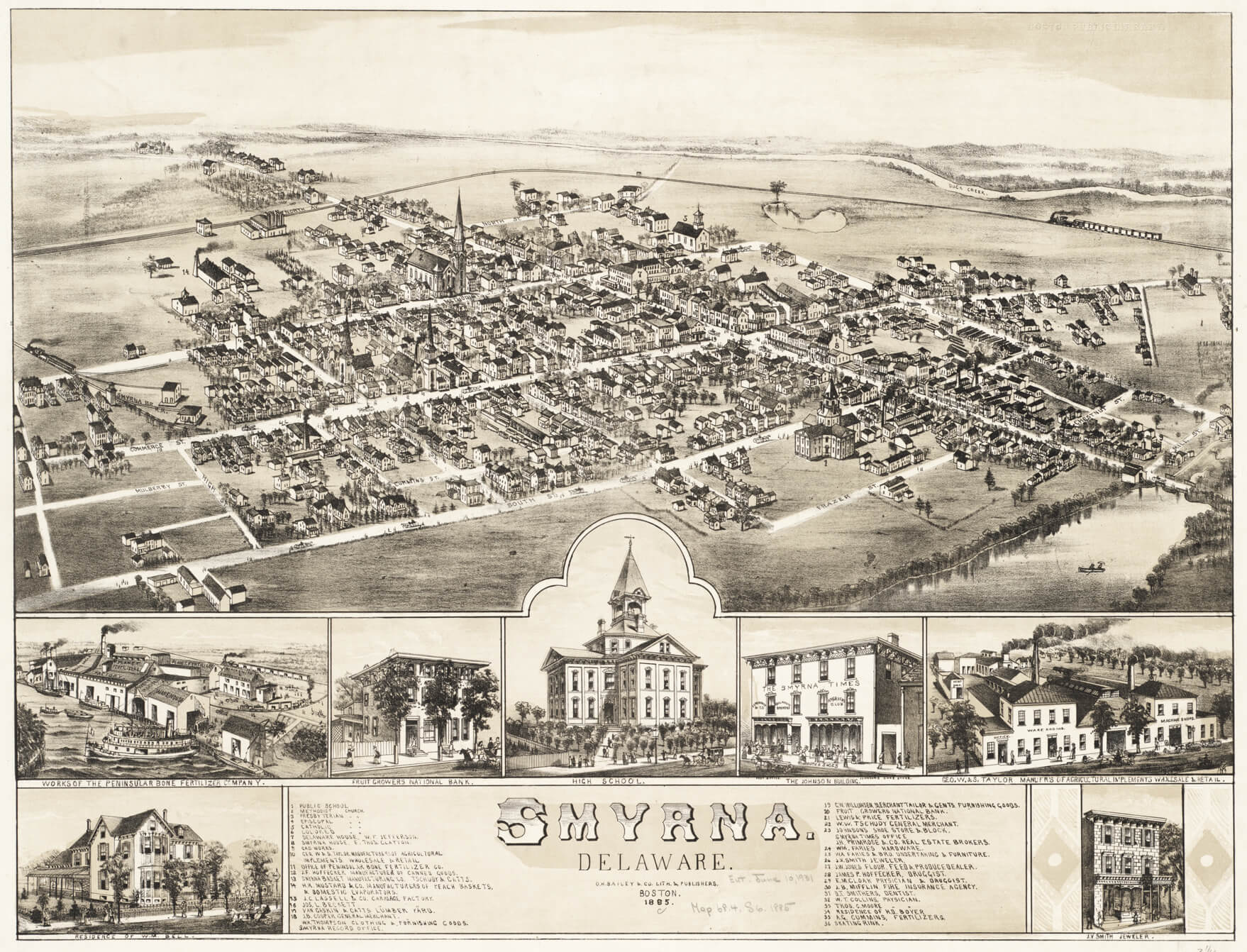 Smyrna 1885 Delaware Etats Unis